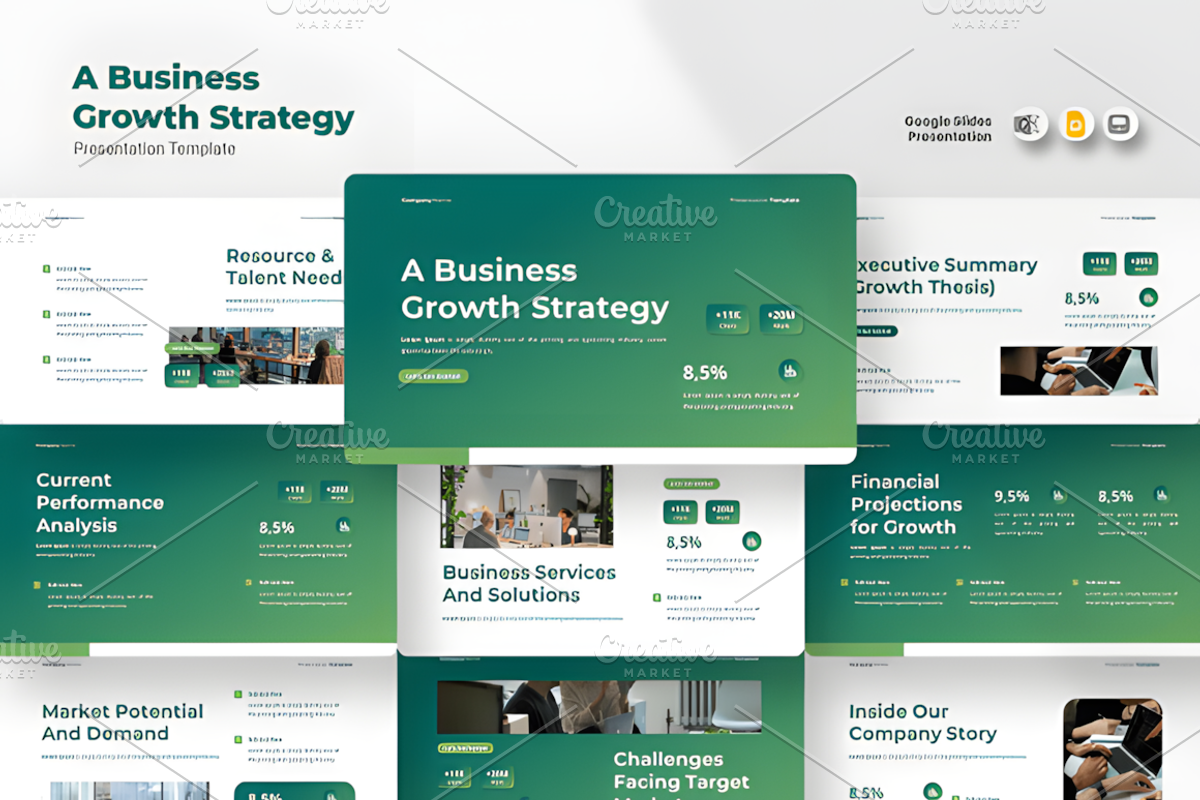 A Business Growth Strategy Google Sl, a Social Media Template by Ink Gallery (Photo 1 of 3)