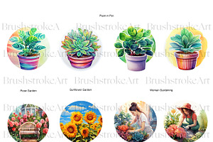 Garden Clipart, Flower Garden Animal