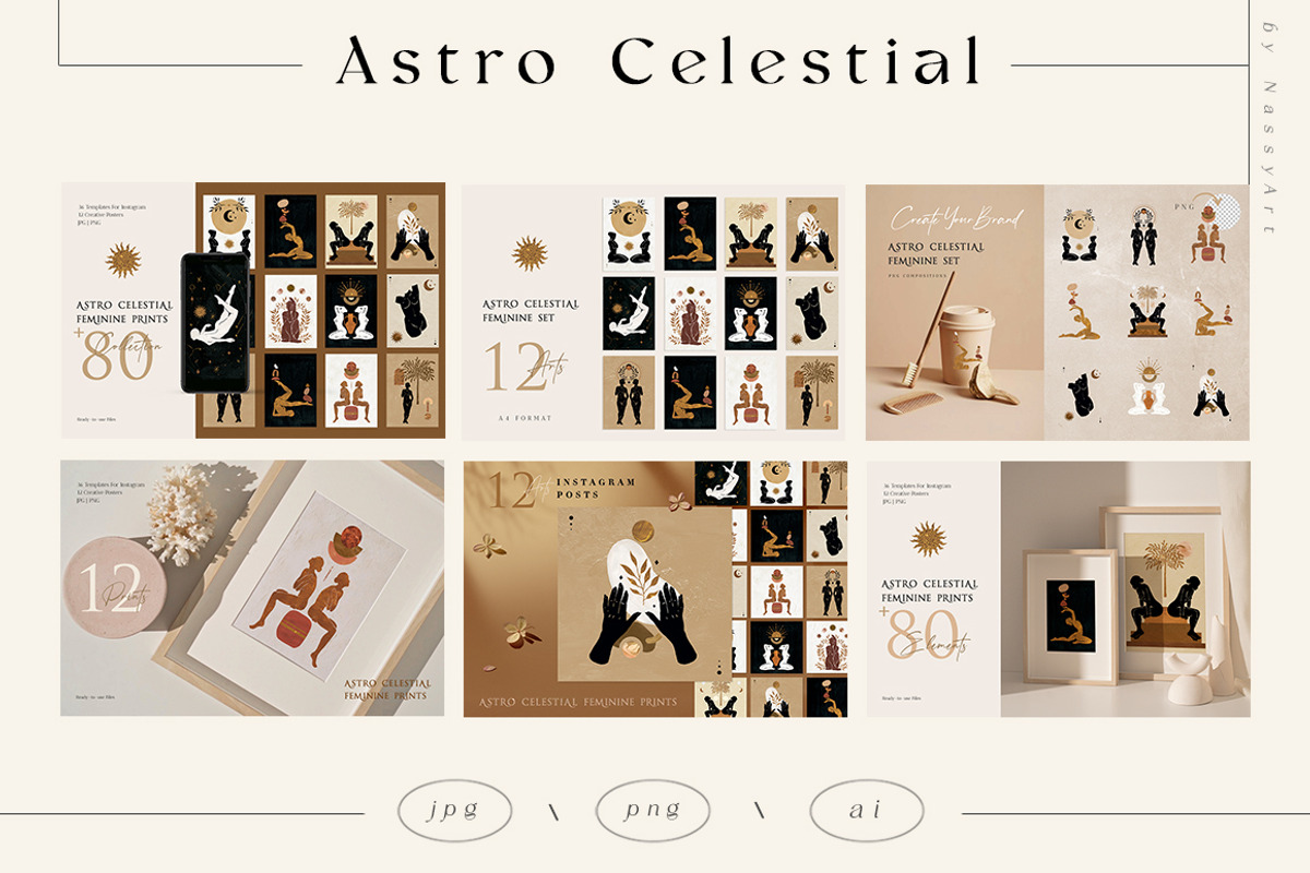 Abstract Bundle Posters Prints 325+, a Decorative Illustration by NassyArt (Photo 9 of 15)