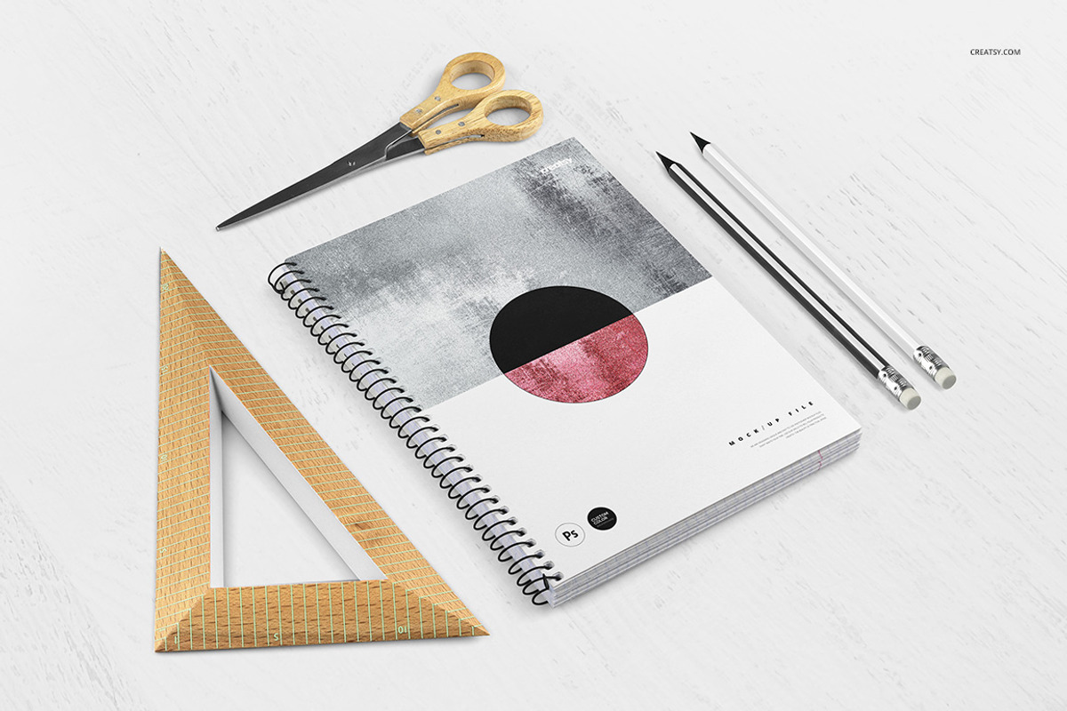 Notebook 2 Mockup Set, a Print Template by creatsy4 (Photo 2 of 9)