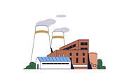 Factories, industry plants set, an Object Illustration by PaperTrident (Thumbnail 7 of 9)