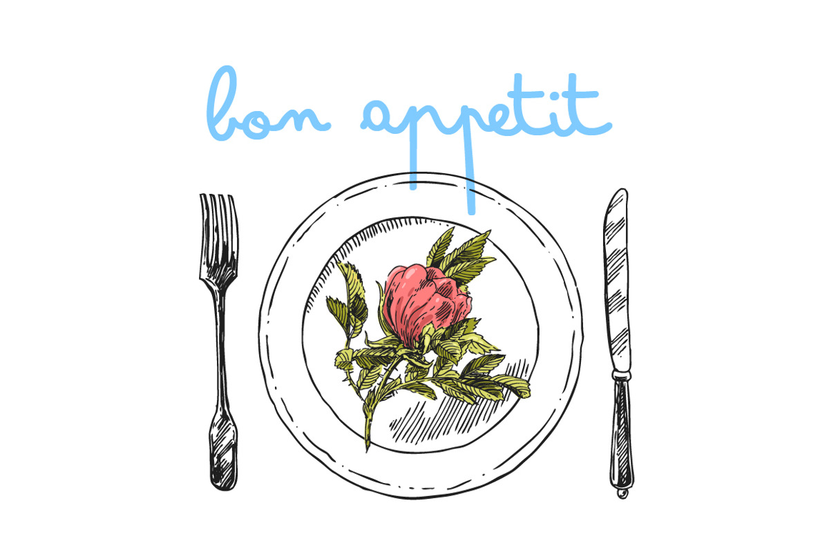 BIG set of food sketches, a Food Illustration by Steshnikova (Photo 16 of 16)