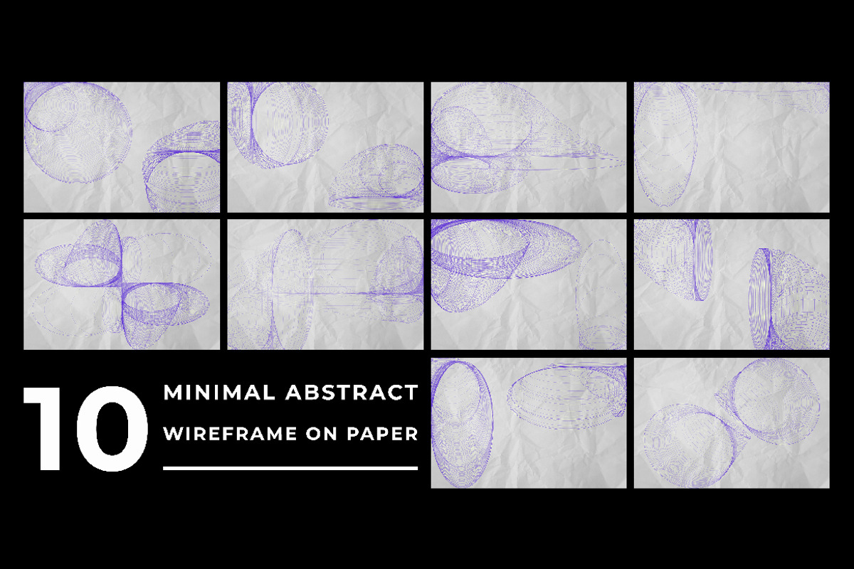 Minimal Abstract Wireframe on Paper, a Background Graphic by Pitchlook.Studio (Photo 2 of 2)