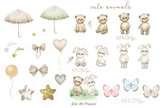 Teddy bear Boho rainbow Baby shower, an Animal Illustration by Solo Art Original (Thumbnail 2 of 9)