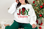 Christmas Joy Black Woman Png Sublim, a Seasonal Illustration by Rose Art (Thumbnail 4 of 5)