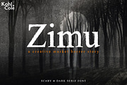 Zimu - Scary & Dark Serif Font, a Serif Font by Kohl + Cole (Thumbnail 1 of 7)