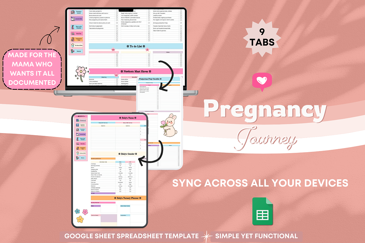 Spreadsheet Pregnancy Journey, a Templates & Theme by bellaROSEworkshop (Photo 4 of 6)