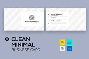 Clean Minimal Business Card 2