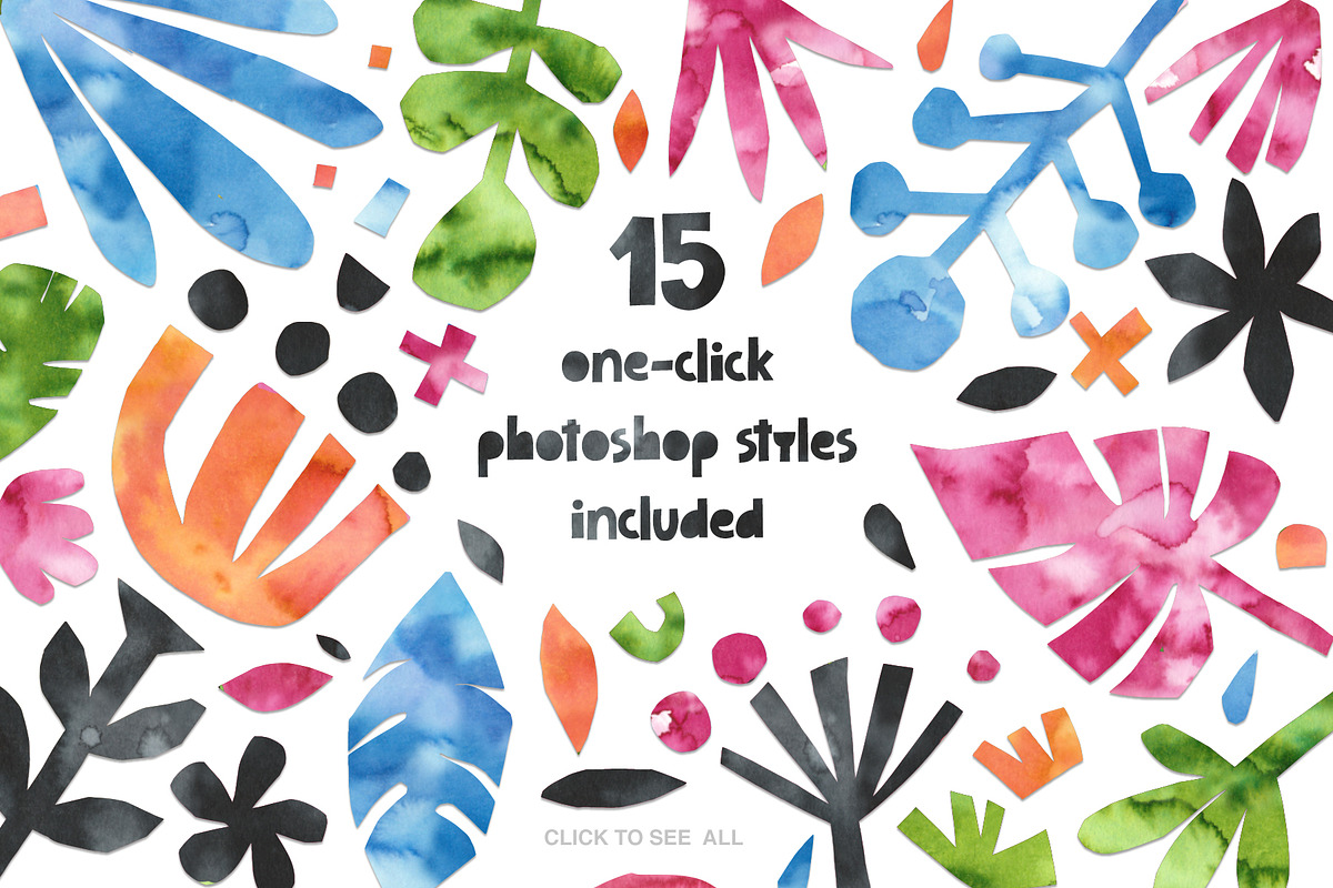 426 Cutout Floral Elements, a Decorative Illustration by Favete Art (Photo 5 of 13)