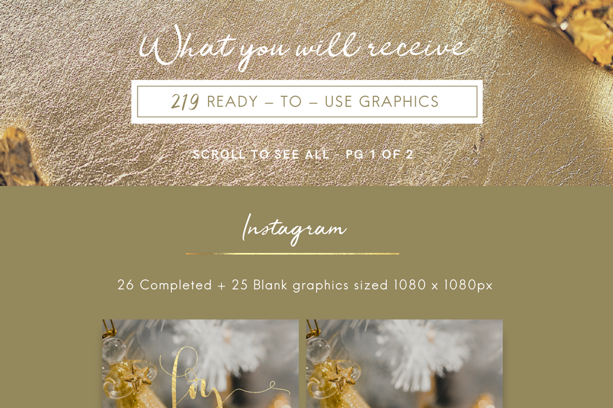 HUGE SPARKLY CHRISTMAS MEDIA SET, a Background Graphic by Illumineer Media & Design (Photo 11 of 14)