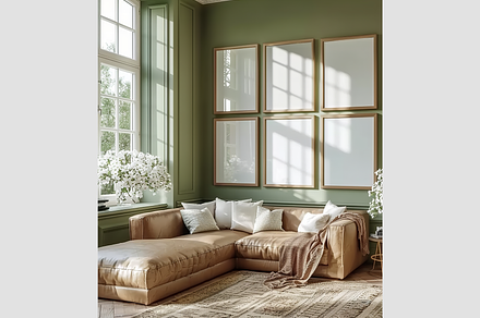 Mockup frame set within living room, an Architecture Photo by GFXCity