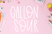 Gallon Sour - Handwritten Font, a Font by CraftyLittleNodes (Thumbnail 1 of 2)