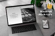 MacBook Pro Mock-Up Loft Style, an iPhone Mockup by Dikarte.Store (Thumbnail 1 of 14)
