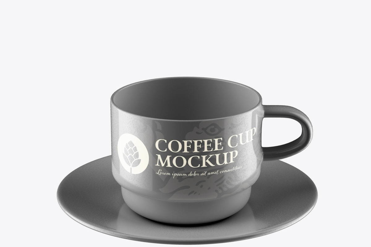 Ceramic Coffee Cup Mockup, an Advertising Mockup by OneVectorStock (Photo 9 of 10)