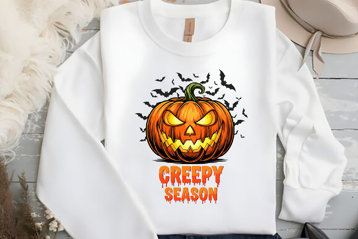 Spooky Halloween Pumpkin Creepy PNG, an Illustration by Black Bird Studio (Photo 2 of 4)