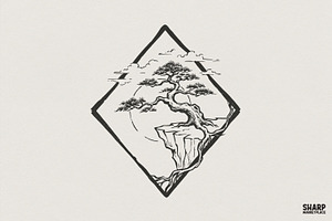 Bonsai Tree PNG, Japanese, an Illustration by SharpMarketplace