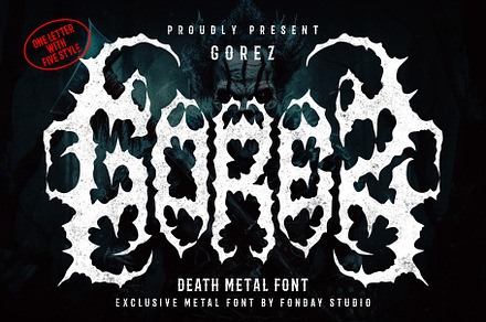 GOREZ DEATH METAL FONT, a Blackletter Font by Fonday Studio