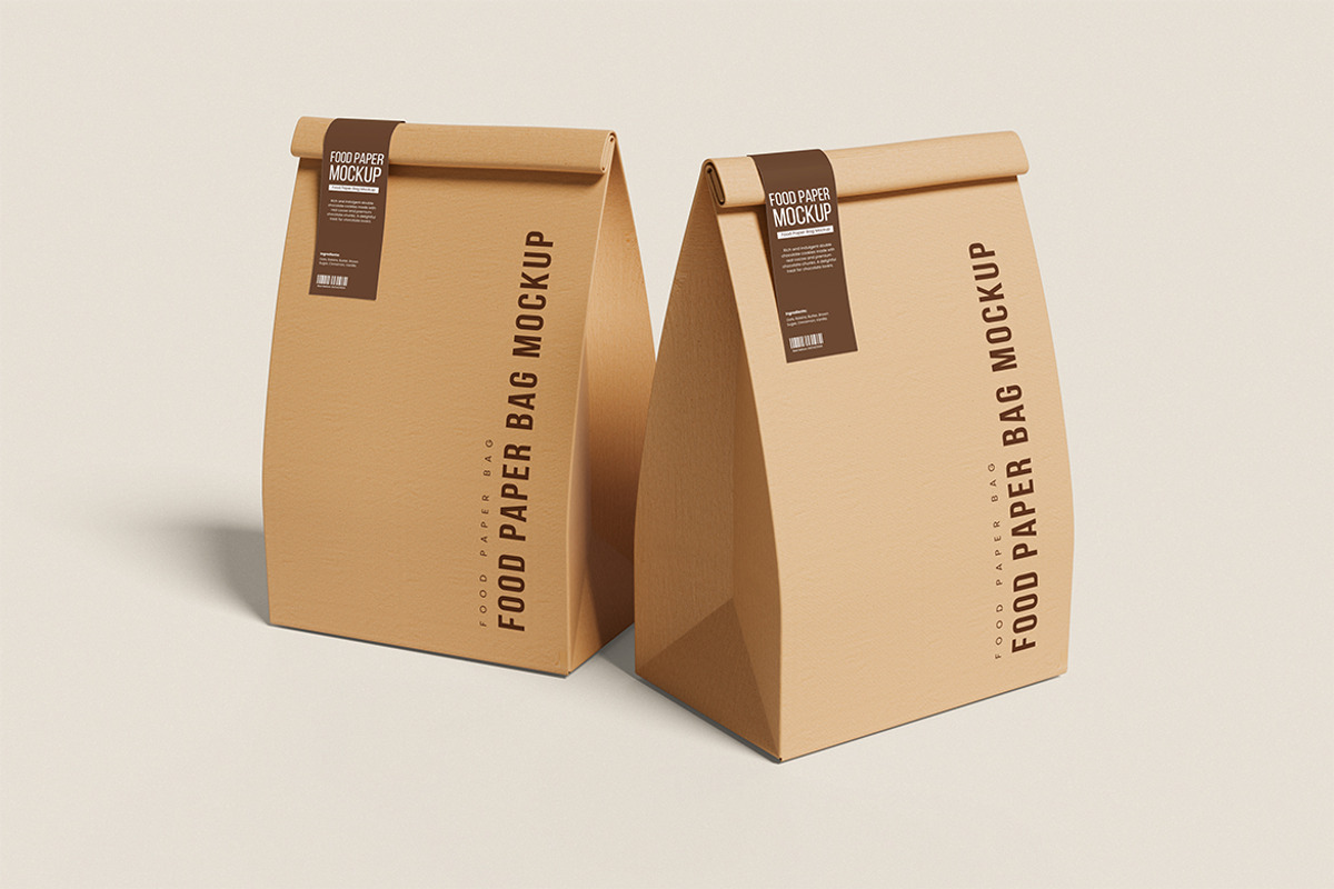 Food Paper Bag Mockup, an Advertising Mockup by swsi-studio (Photo 5 of 5)
