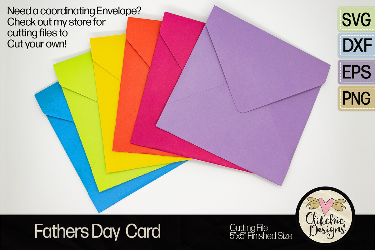 Happy Fathes Day Card SVG Cut Files, a Card Template by Clikchic Designs (Photo 4 of 5)