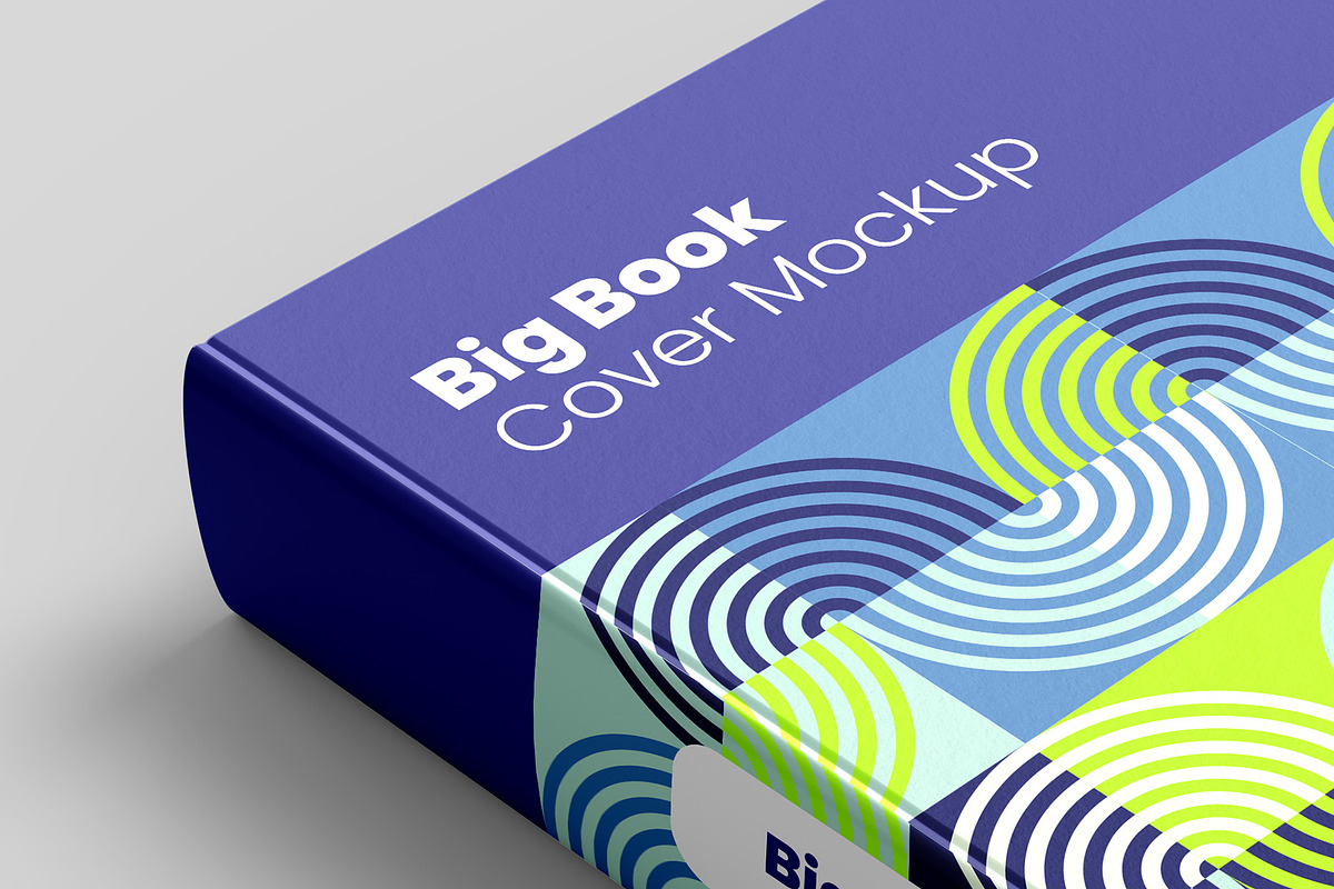 Big Book Cover Mockup - 11 Views, a Books & Magazine Mockup by Illusiongraphic (Photo 15 of 26)