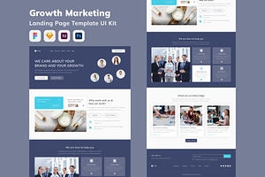Growth Marketing Landing Page UI Kit, an UI Kit Template by Betush