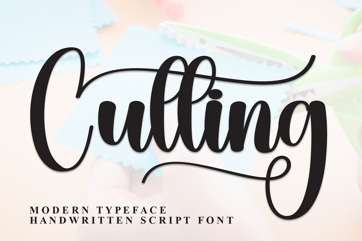 Cutting | Script Font, a Handwritten Font by Scratchones (Photo 1 of 9)