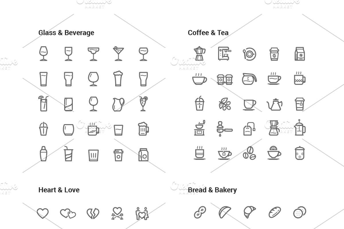 1500 Line Icons Pack, an Outline Icon by WORAKAMON Design Studio (Photo 13 of 18)