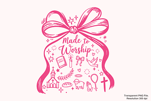 Made to Worship PNG, an Object Graphic by Clipart Bloom
