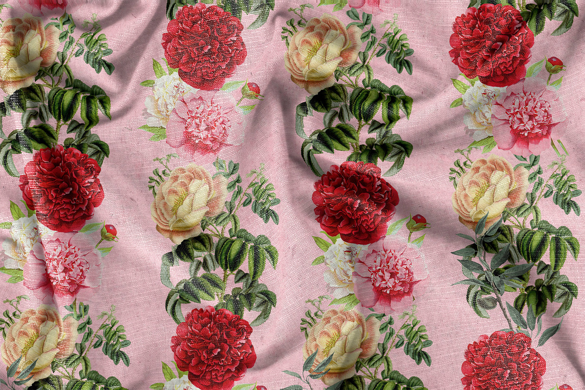Digital Vintage Flowers seamless, a Pattern Graphic by NastiaDesignsPrints (Photo 3 of 9)