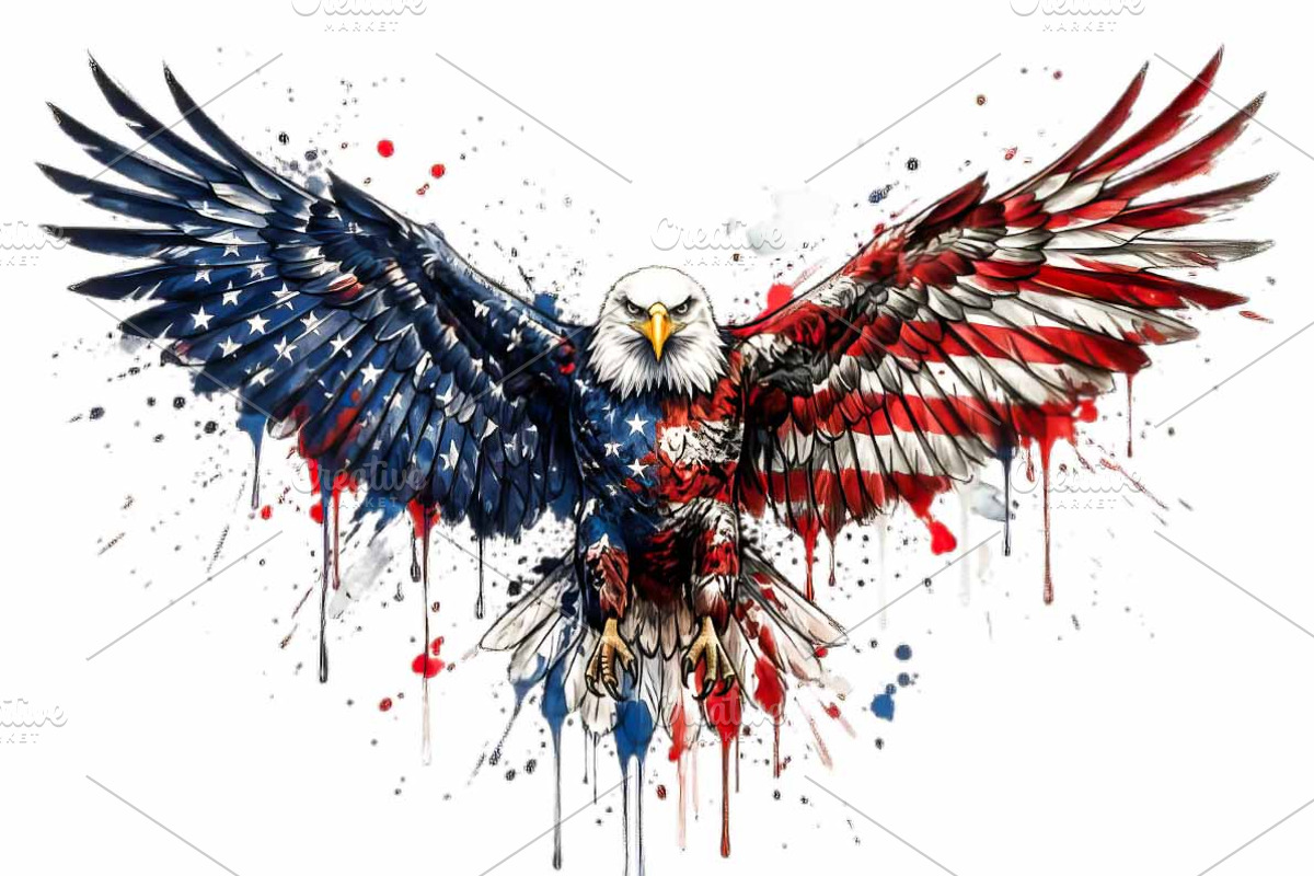Flying Eagle Watercolor Clipart, an Animal Illustration by VetalStock (Photo 2 of 5)