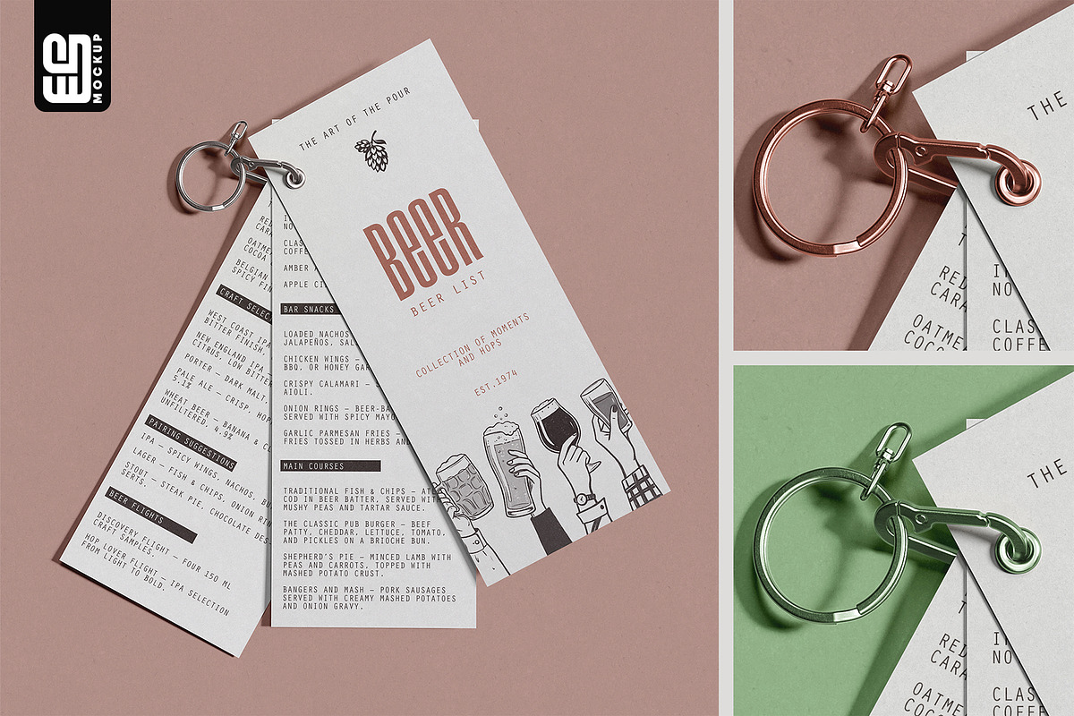 Ring-Bound Menu Cards Mockup, an Advertising Mockup by SD Mockup (Photo 3 of 4)