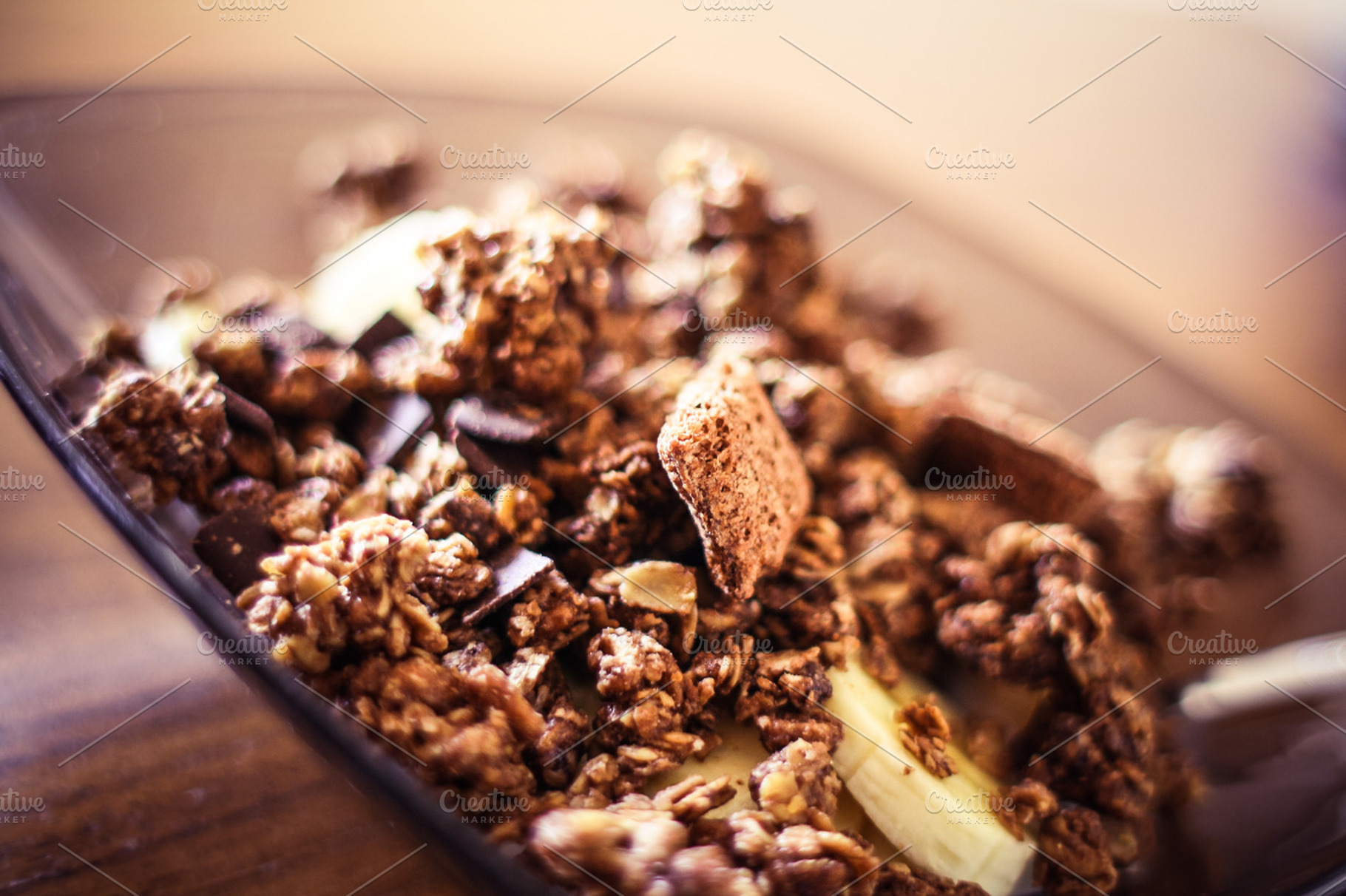 Healthy müsli breakfast detail containing musli, breakfast, and morning