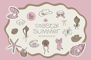 Coastal Summer Vector Doodles, a Seasonal Illustration by yabluko_draws (Thumbnail 1 of 7)