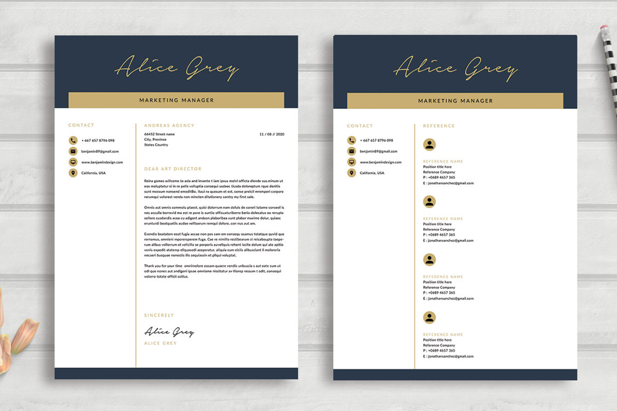 Resume Template/CV Template, a Resume Template by Symie Design (Photo 3 of 7)