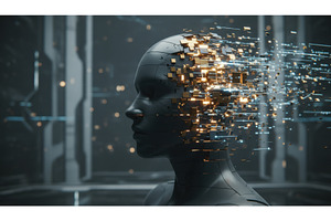 Profile of a dark human head, a Technology Photo by Igor Tichonow