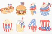 4th of July Clipart Patriotic Animal, an Animal Illustration by SugarCloudStudioArt (Thumbnail 5 of 7)