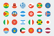 Flat circular world flag icons, an Icon by Xinh Studio (Thumbnail 2 of 6)