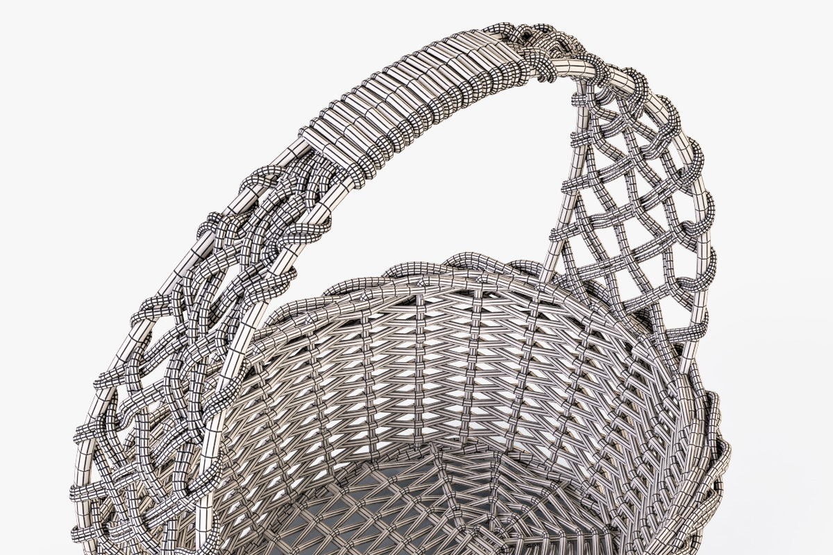 Wicker Basket 04 Gray with Apples, a Food & Drink 3D Model by Markelos (Photo 29 of 31)
