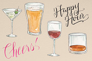 Watercolor Happy Hour Pack, an Illustration by R.Ewers Designs (Thumbnail 2 of 3)