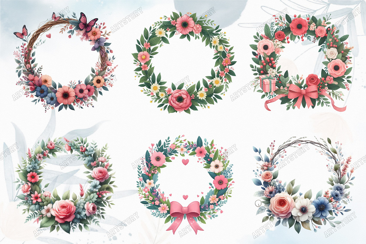 Mothers Day Wreath Sublimation Clipa, a Graphic by designcity5 (Photo 3 of 5)