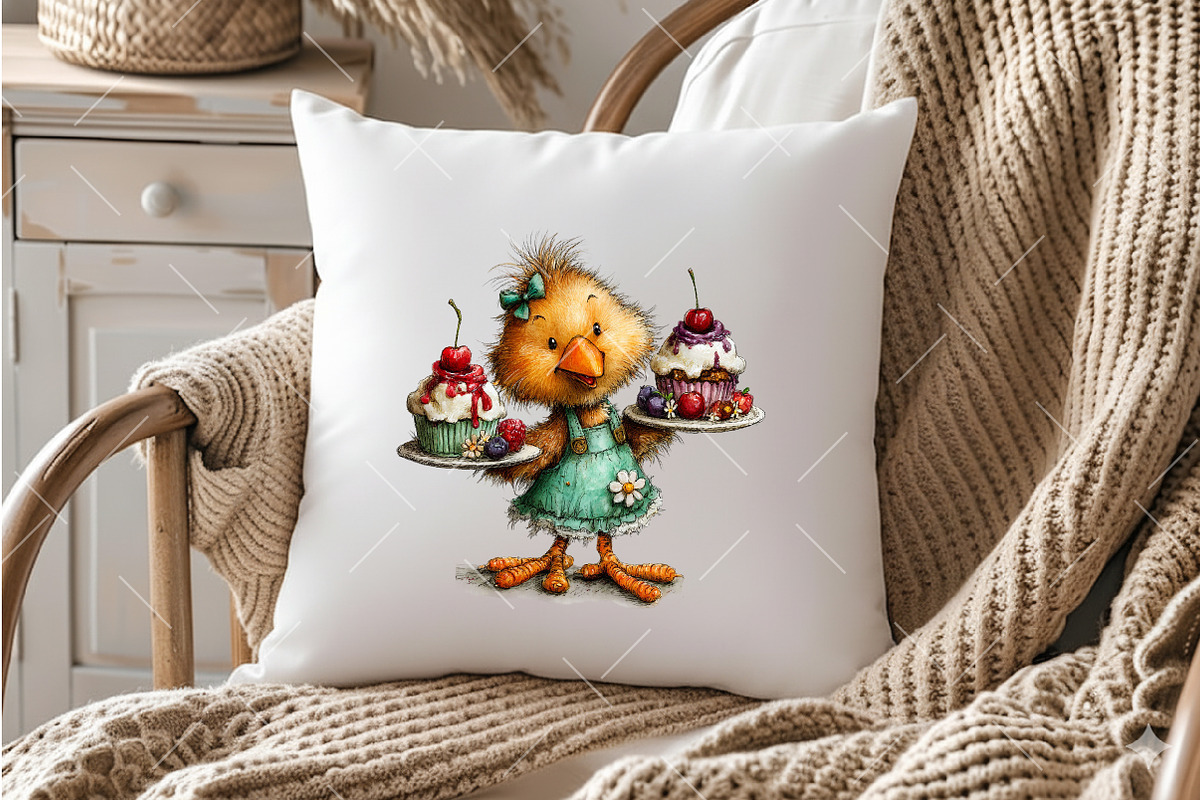 Whimsical Patriotic Chick Clipart, an Illustration by OK Design (Photo 6 of 6)