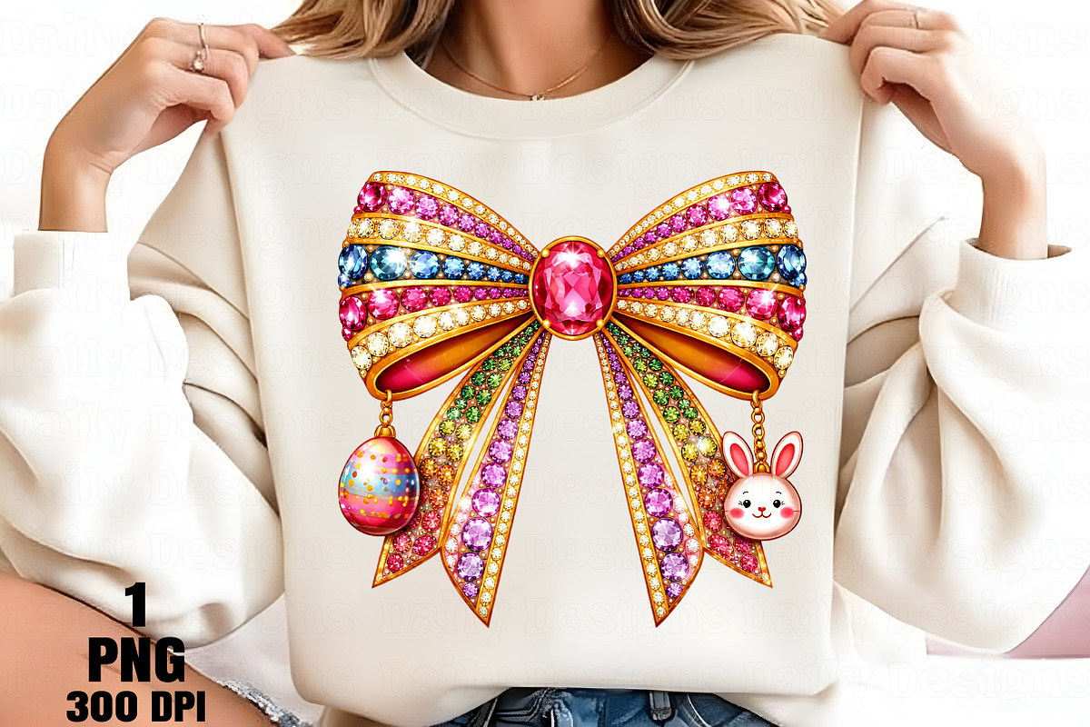 Rhinestone Easter Coquette Bow Png, an Illustration by Daily.Designs (Photo 5 of 5)