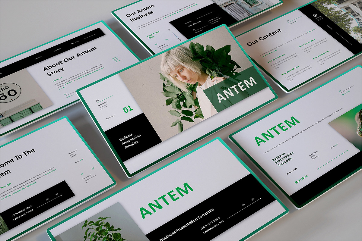 Antem - PowerPoint & Google Slide, a Presentation Template by Raseuki (Photo 1 of 5)