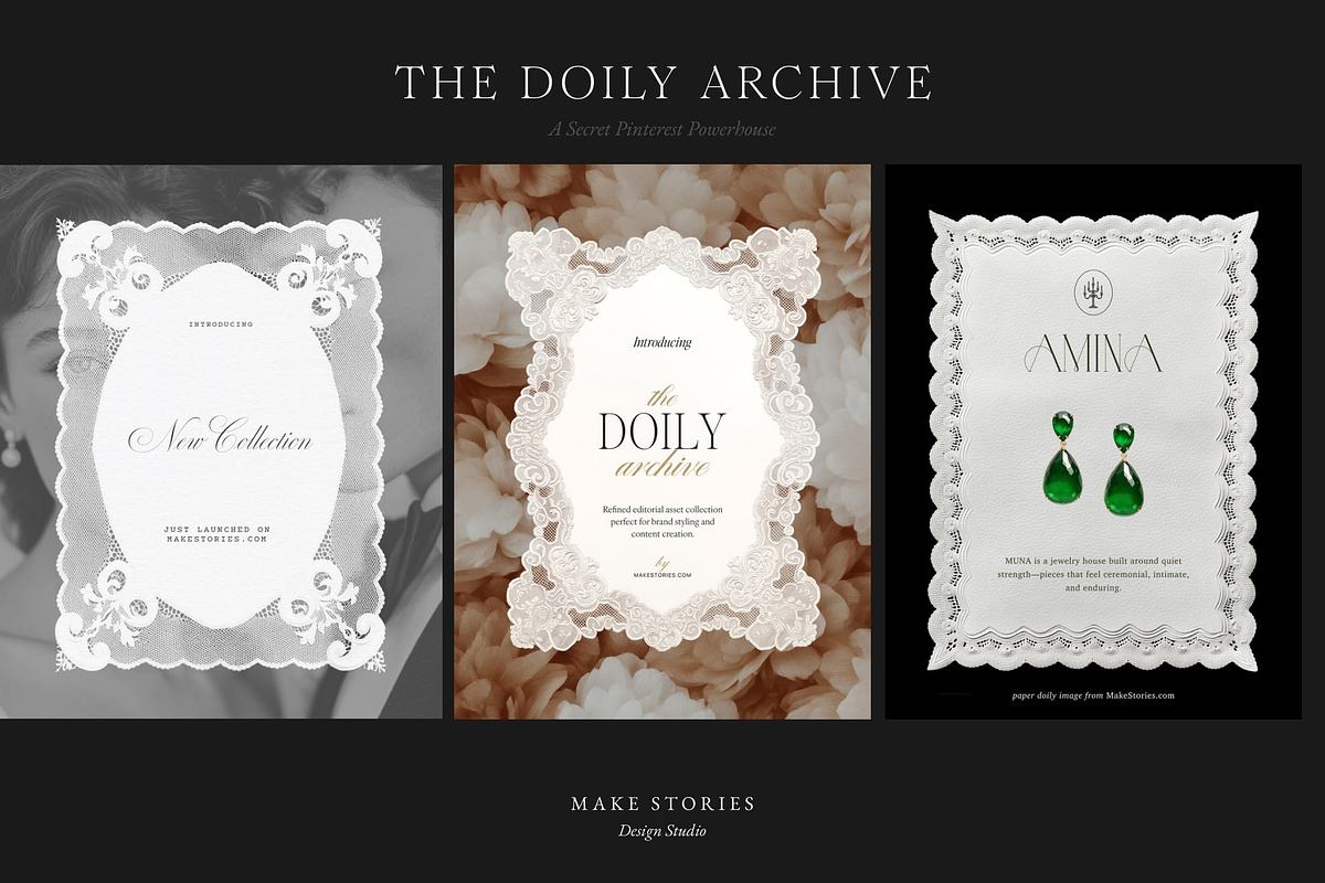 Doily Lace and Paper Vintage Frames, an Object Graphic by Make Stories Studio (Photo 7 of 7)