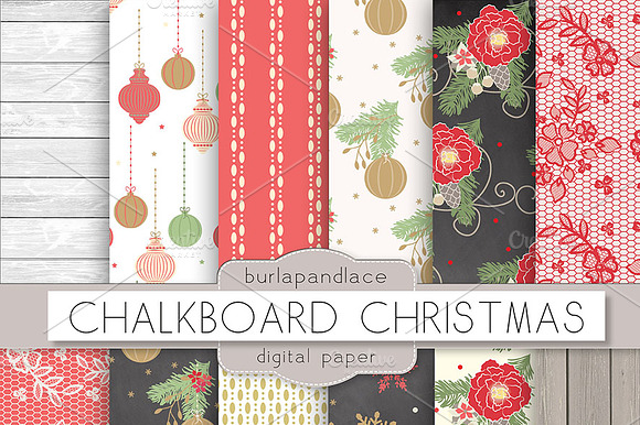 Christmas digital paper preview 5