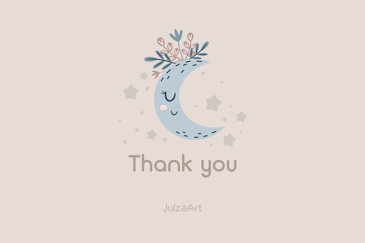 Good night baby clipart & patterns, an Object Illustration by JulzaArt (Photo 10 of 10)