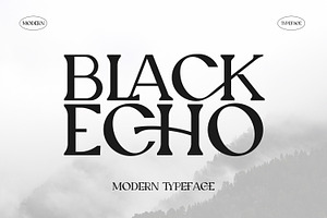 Black Echo Modern Ligature Font