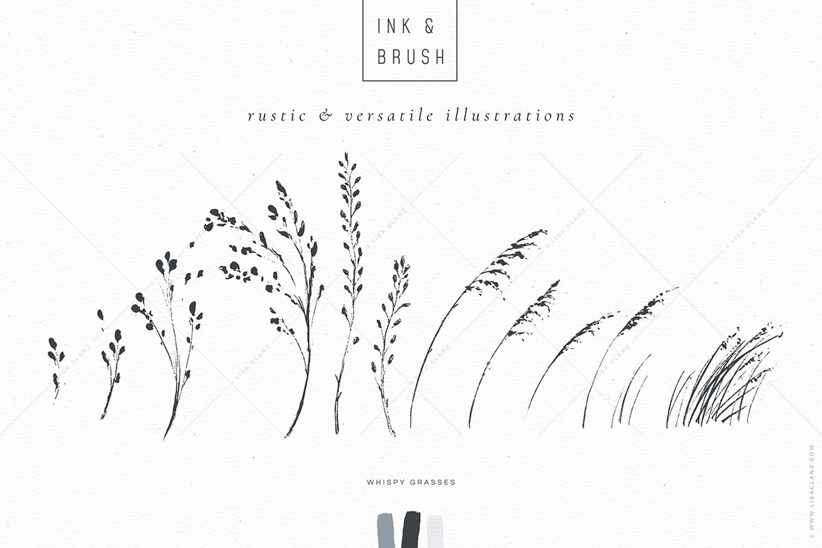 Ink botanicals, logos & patterns, a Texture Illustration by Lisa Glanz (Photo 10 of 32)