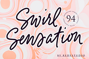 Swirl Sensations, a Script Font by RedyStudio (Thumbnail 1 of 10)