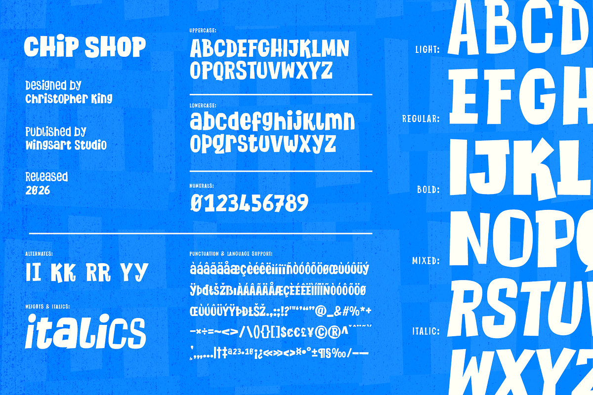 Chip Shop A Straight Cut Poster Font, a Sans Serif Font by Wingsart Studio (Photo 3 of 15)